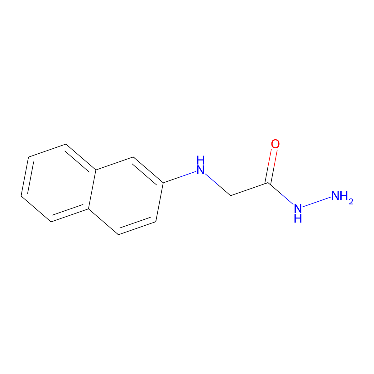 N-(2-Naphthyl)glycine hydrazide molecular structure, CAS 70955-02-1