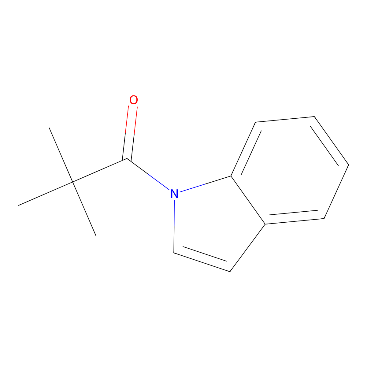1H-Indole, 1-(2,2-dimethyl-1-oxopropyl)- molecular structure, CAS 70957-04-9