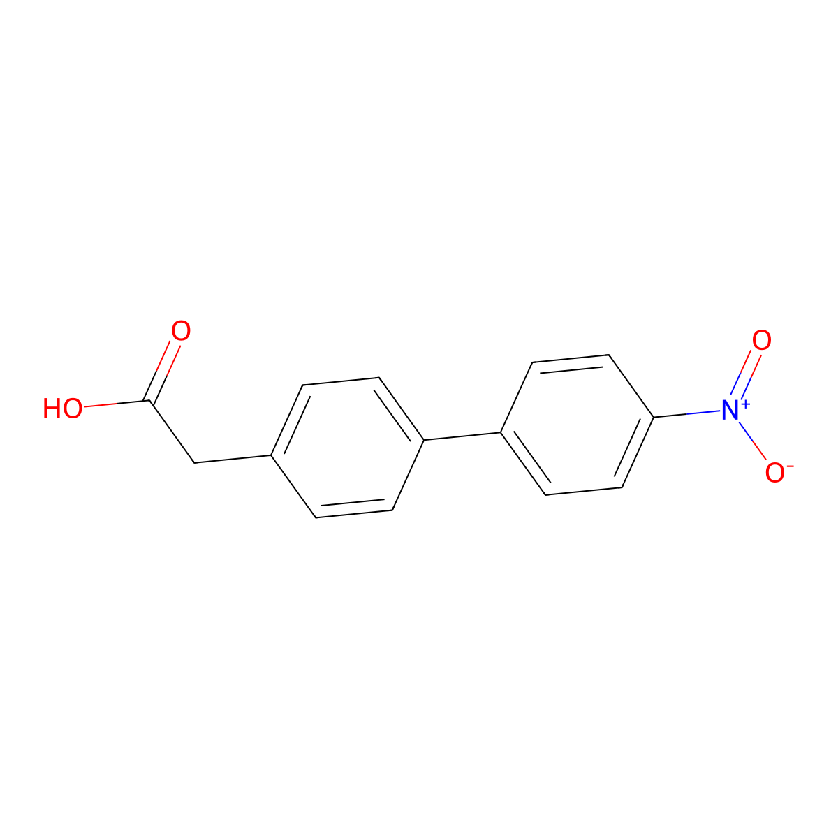 4'-Nitro-biphenyl-4-acetic acid molecular structure, CAS 70957-49-2