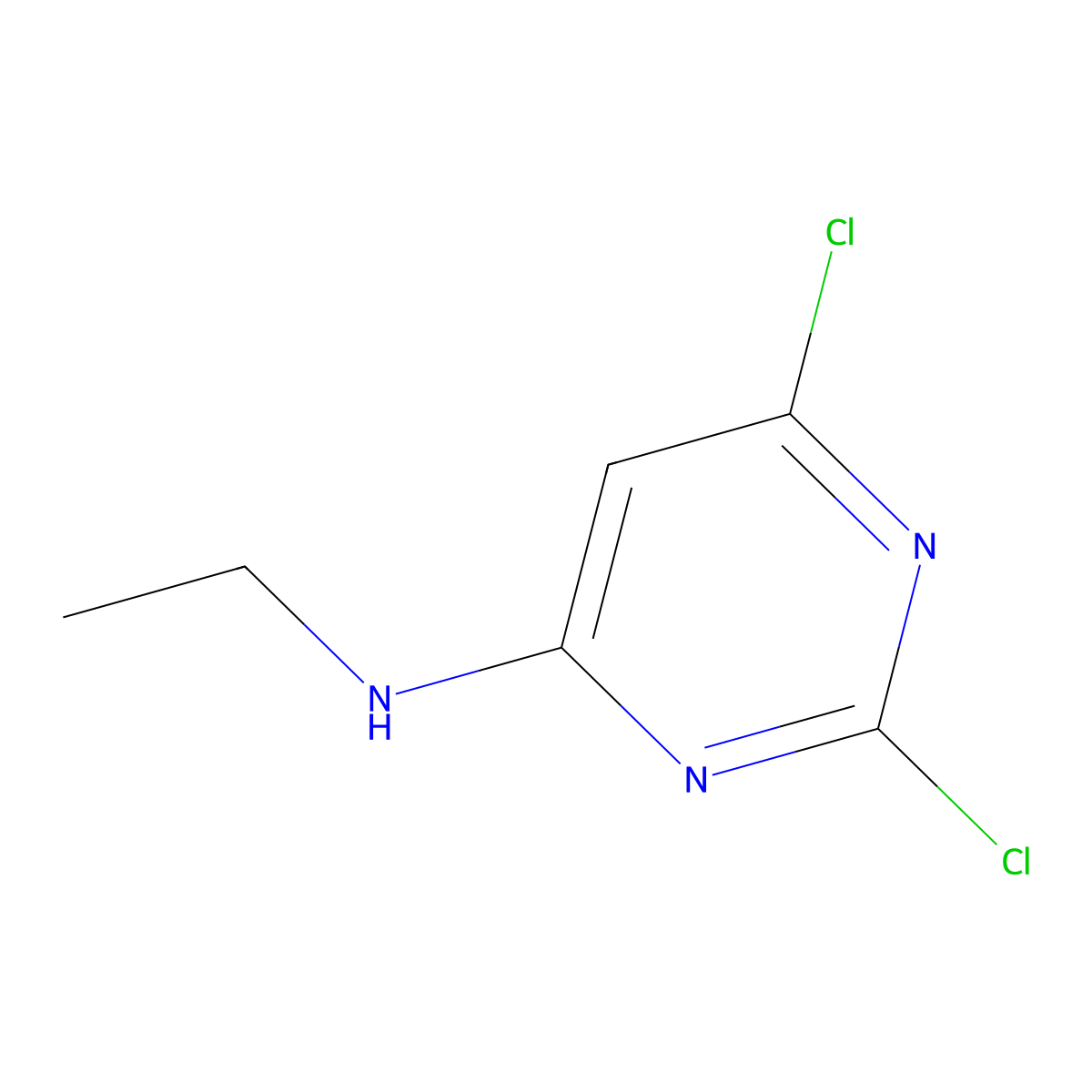2,6-Dichloro-N-ethylpyrimidin-4-amine molecular structure, CAS 70958-39-3