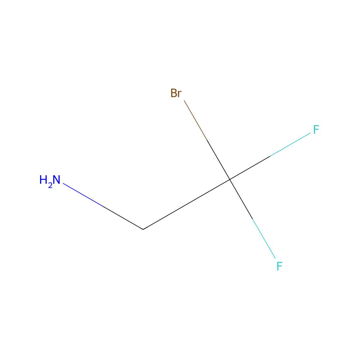 2-Bromo-2,2-difluoroethylamine molecular structure, CAS 7096-39-1