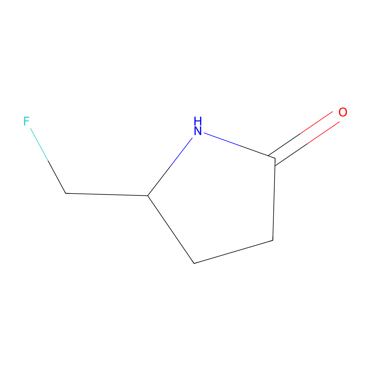 5-(Fluoromethyl)pyrrolidin-2-one molecular structure, CAS 70960-96-2