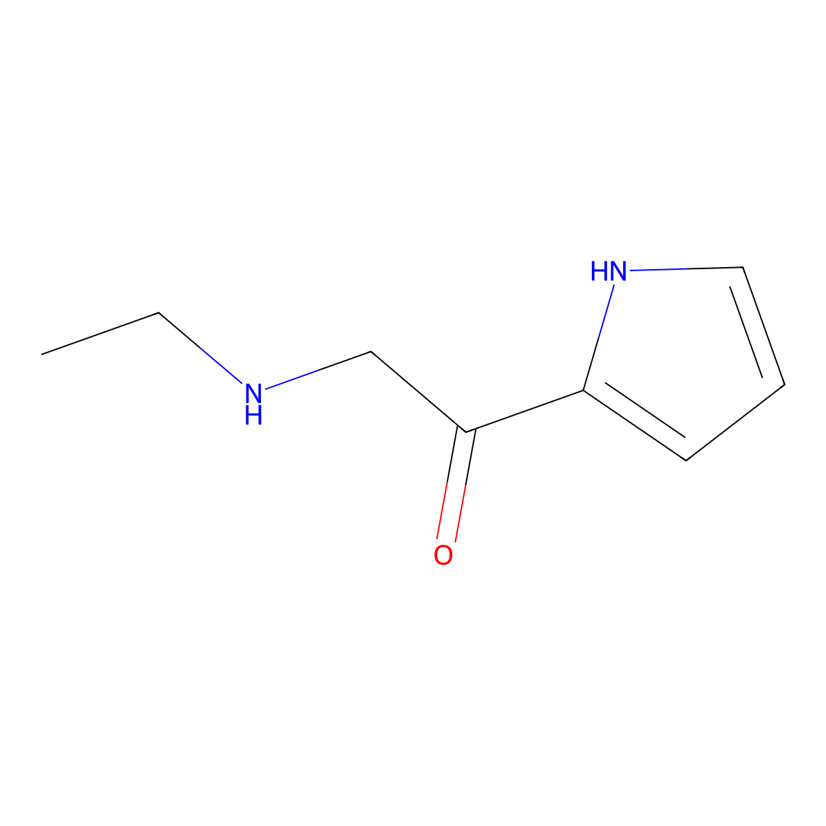 2-(Ethylamino)-1-(1H-pyrrol-2-YL)ethan-1-one molecular structure, CAS 709601-08-1
