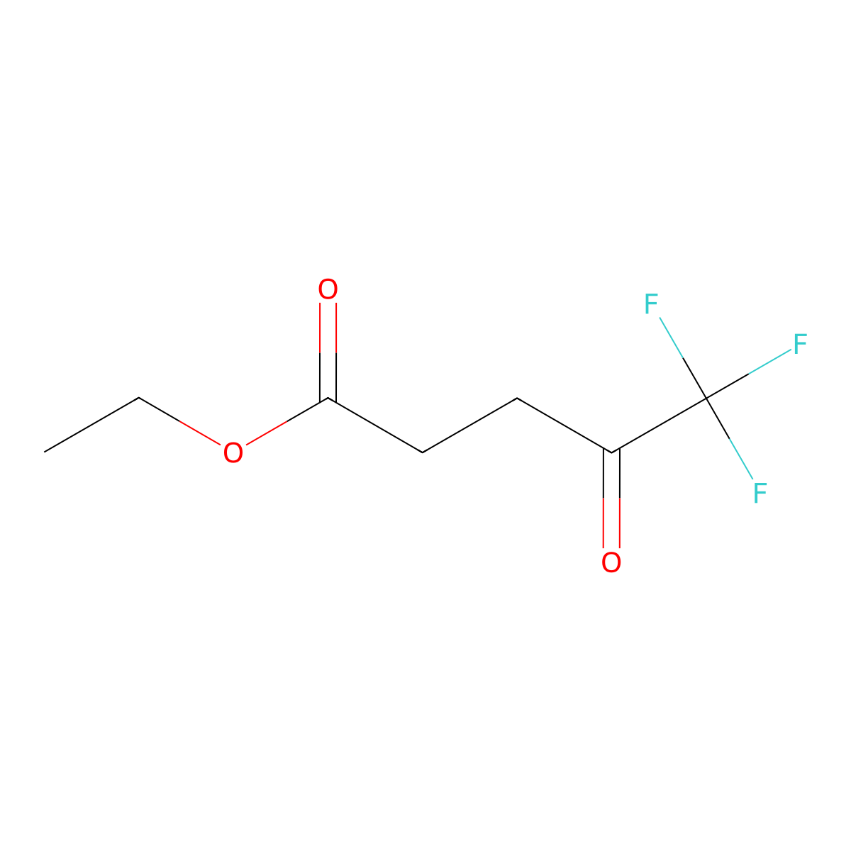 Ethyl 5,5,5-trifluoro-4-oxopentanoate molecular structure, CAS 70961-05-6