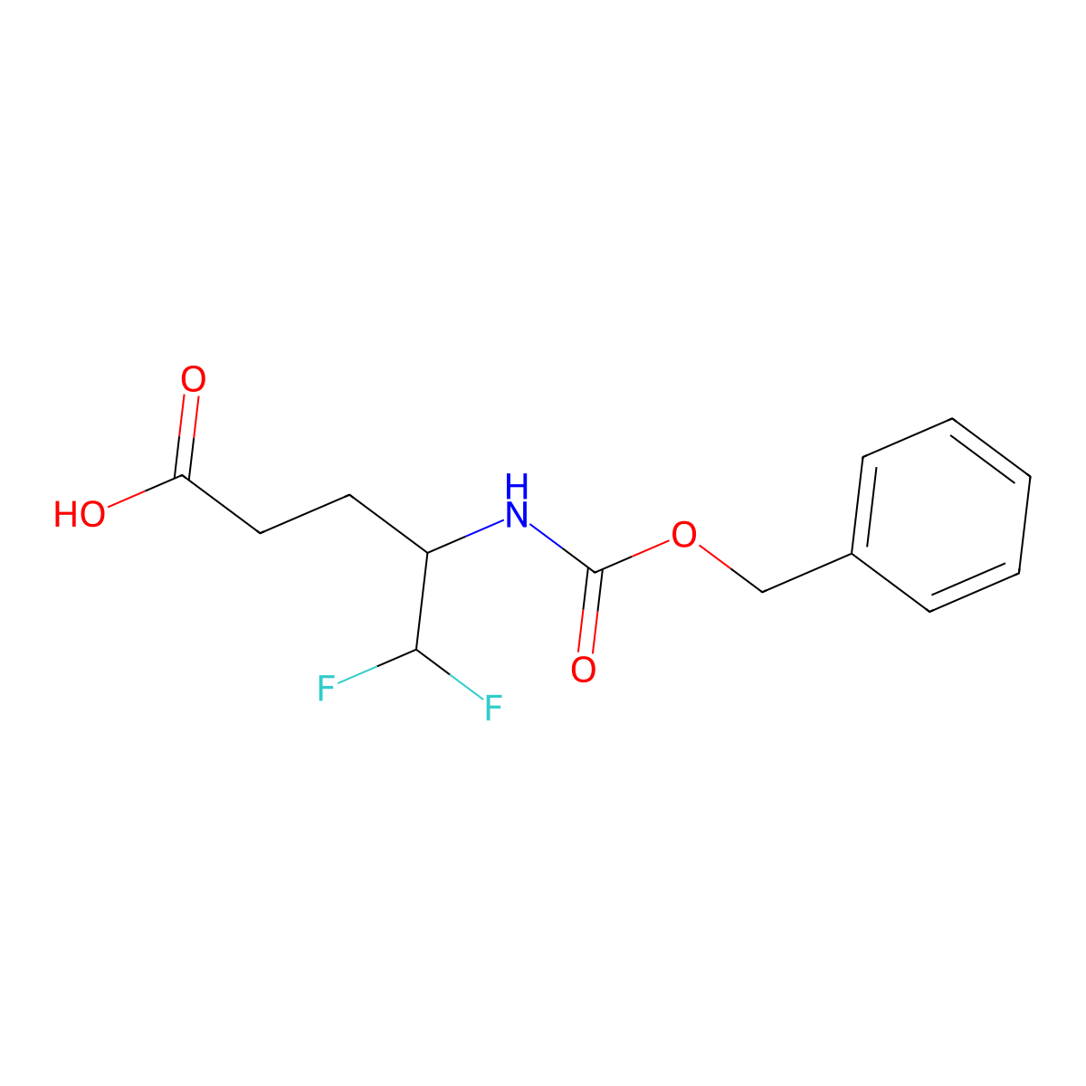 4-Benzyloxycarbonylamino-4-difluoromethylbutyric acid molecular structure, CAS 70961-09-0