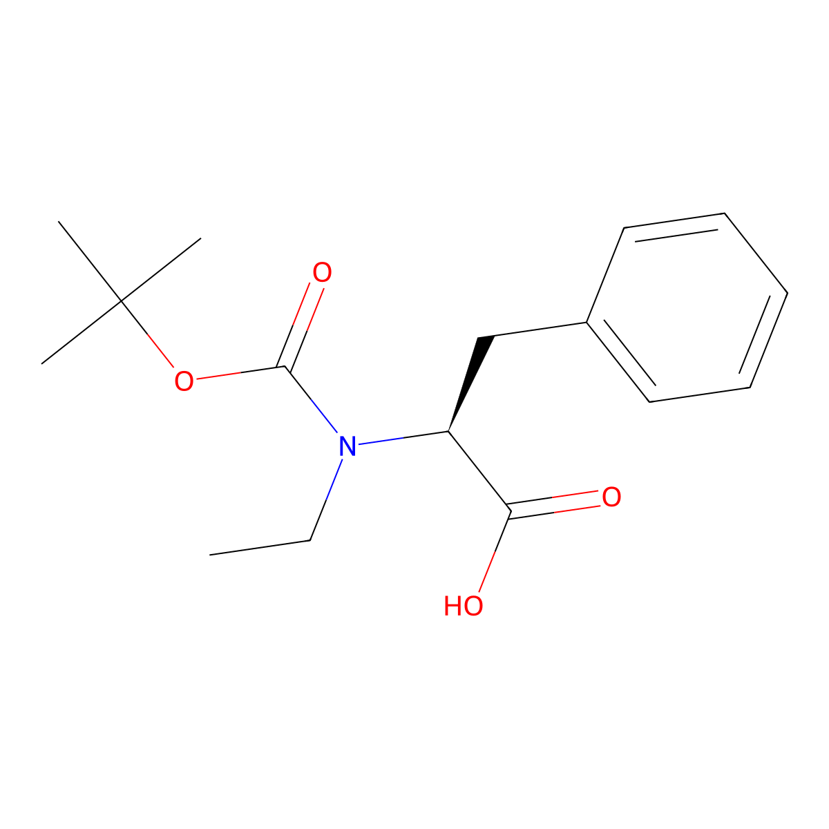N-(tert-Butoxycarbonyl)-N-ethyl-L-phenylalanine molecular structure, CAS 70961-24-9