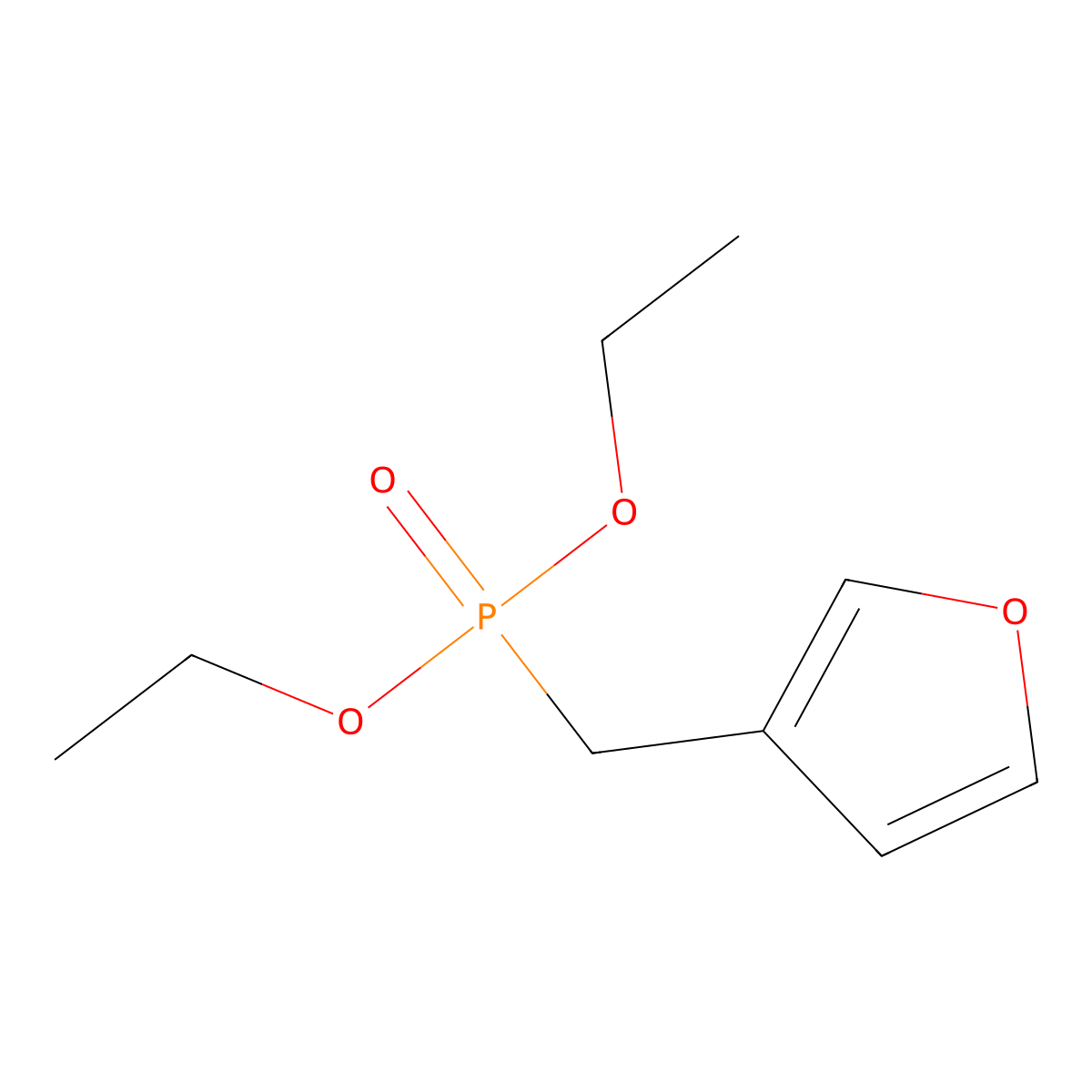 3-(Diethoxyphosphorylmethyl)furan molecular structure, CAS 709620-50-8