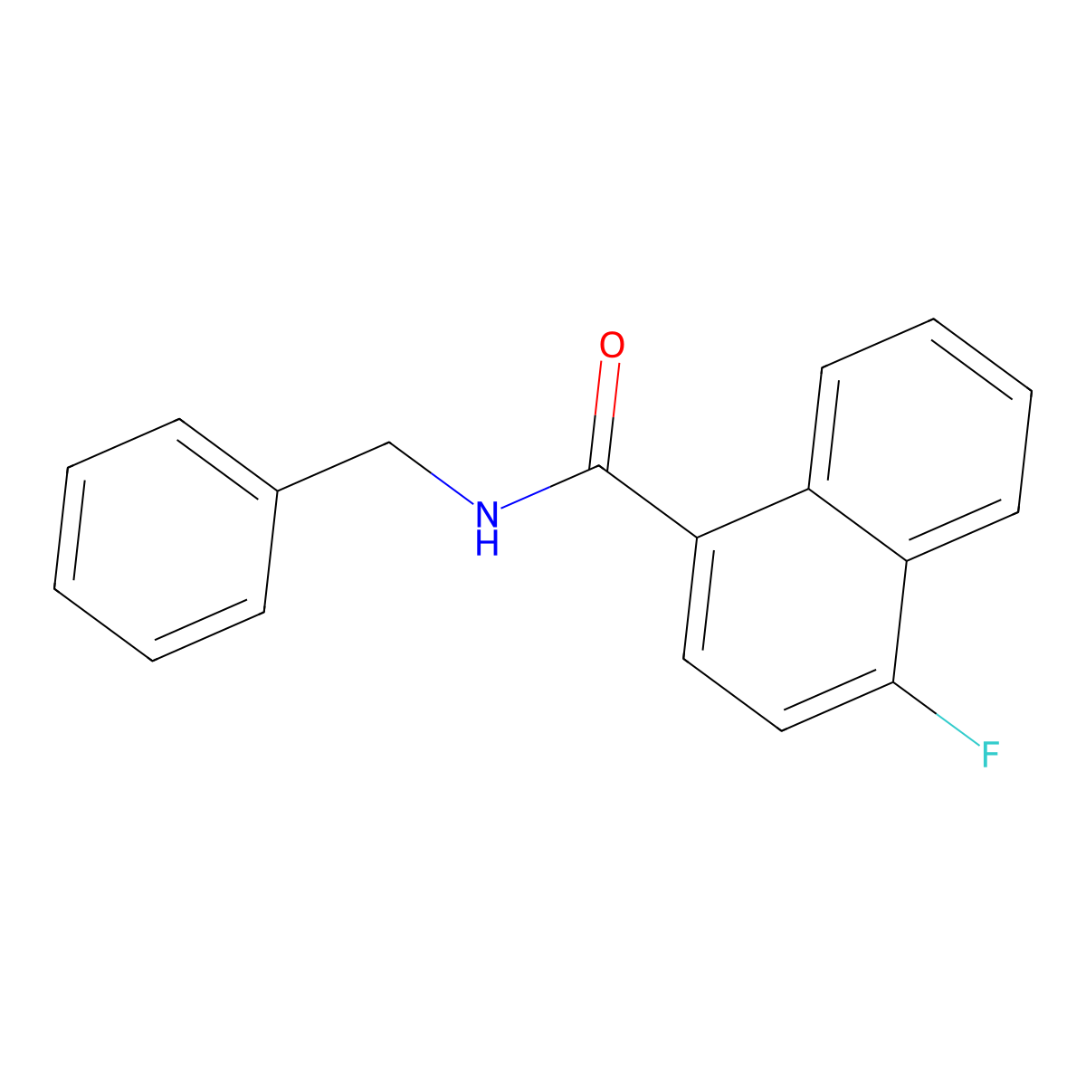 N-Benzyl-4-fluoro-1-naphthamide molecular structure, CAS 709627-57-6