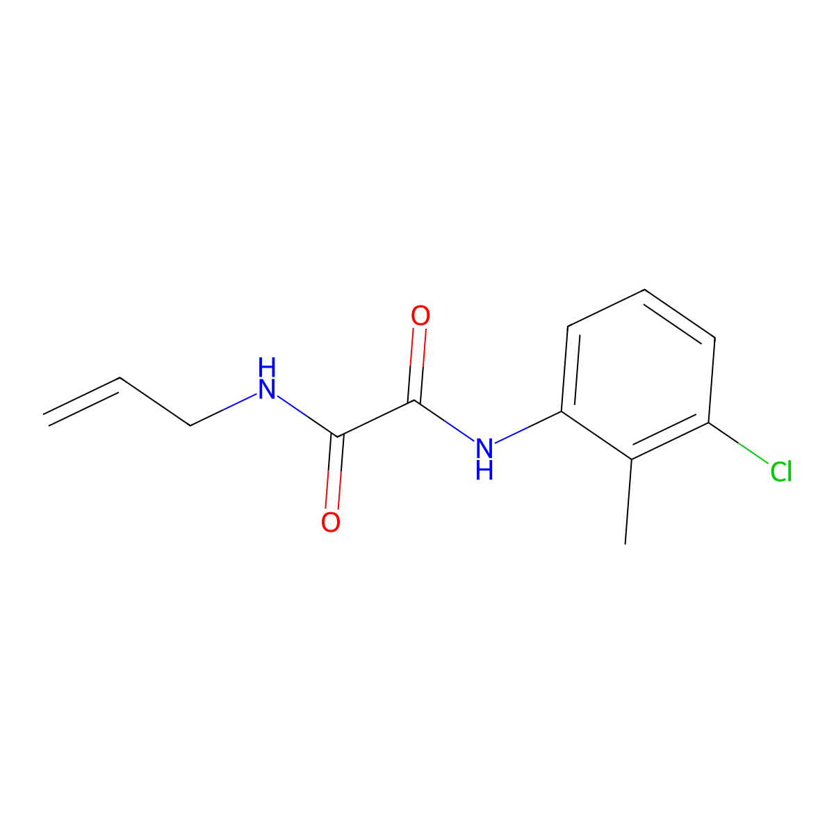 N1-allyl-N2-(3-chloro-2-methylphenyl)oxalamide molecular structure, CAS 709627-93-0