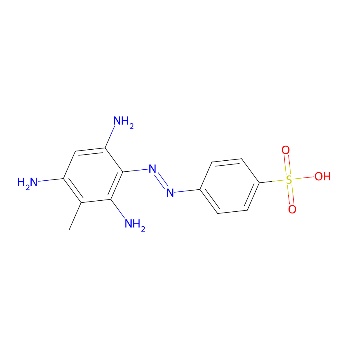 4-[(2,4,6-Triamino-3-methylphenyl)diazenyl]benzenesulfonic acid molecular structure, CAS 709630-10-4