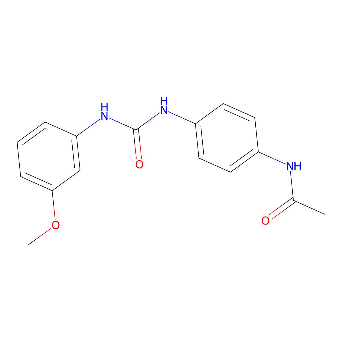 N-(4-{[(3-methoxyphenyl)carbamoyl]amino}phenyl)acetamide molecular structure, CAS 709631-97-0