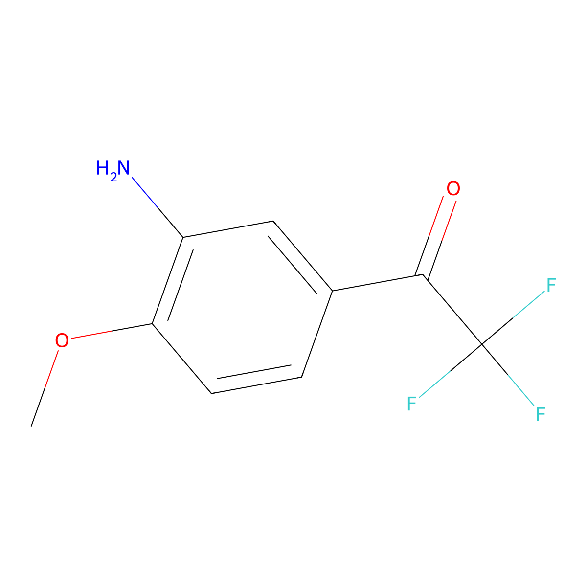 1-(3-Amino-4-methoxyphenyl)-2,2,2-trifluoro-ethanone molecular structure, CAS 709637-13-8