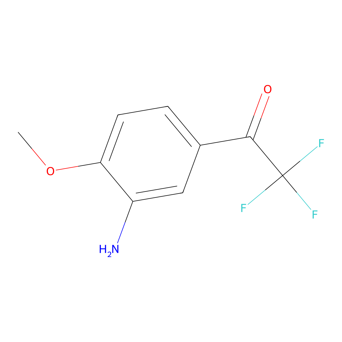 1-(3-Amino-4-methoxyphenyl)-2,2,2-trifluoro-ethanone molecular structure, CAS 709637-13-8