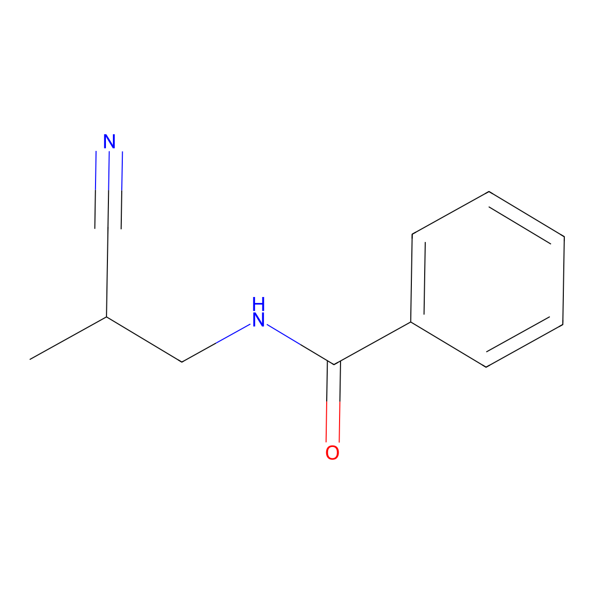 N-(2-cyano-2-methylethyl)benzamide molecular structure, CAS 70964-88-4