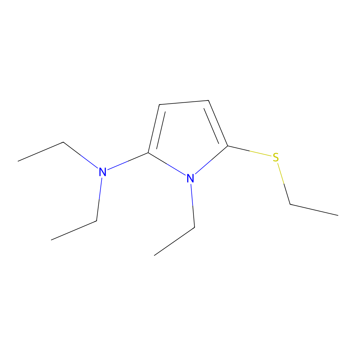 N,N,1-Triethyl-5-(ethylthio)-1H-pyrrol-2-amine molecular structure, CAS 709644-47-3