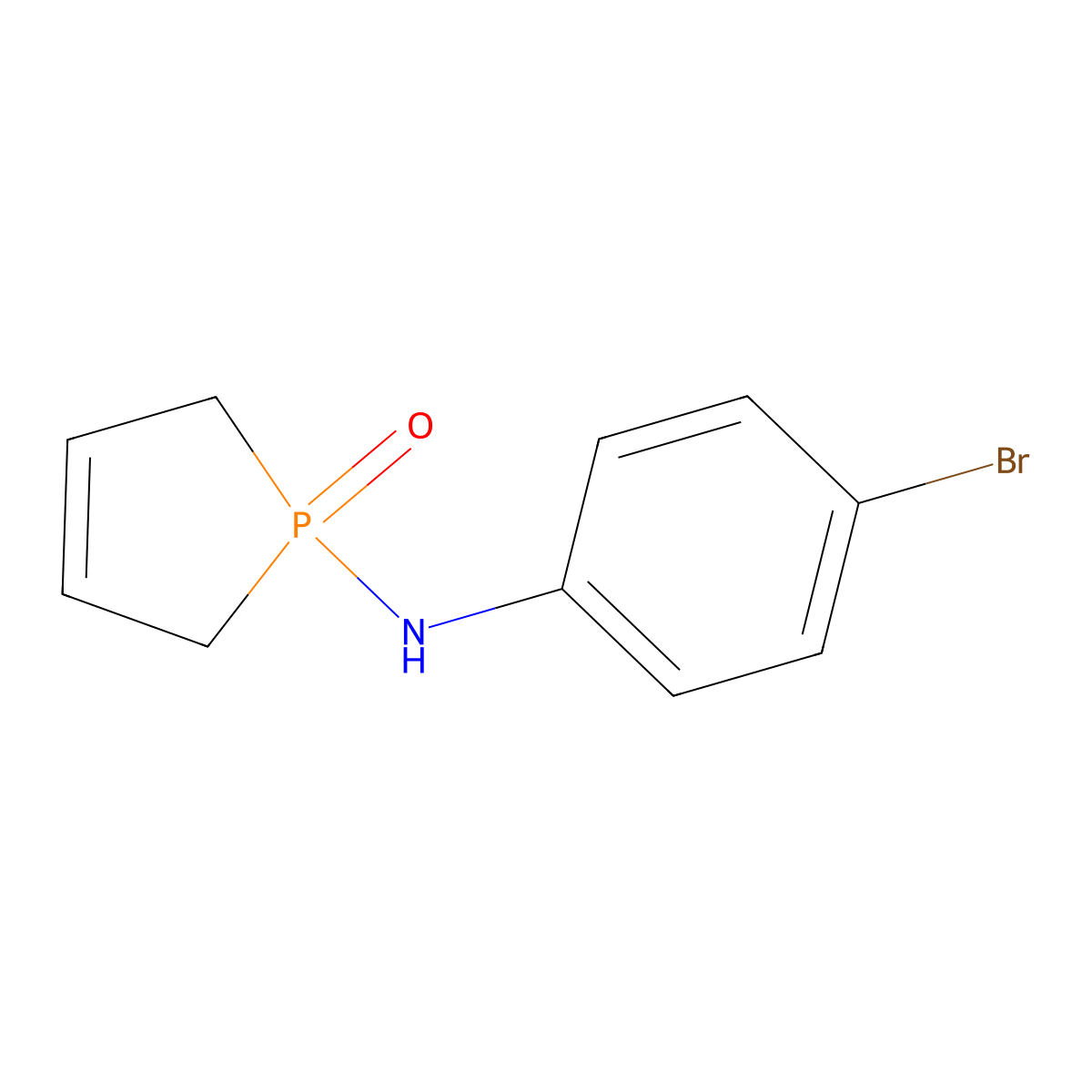 1-((4-bromophenyl)amino)-2,5-dihydro-1H-phosphole 1-oxide molecular structure, CAS 709645-79-4
