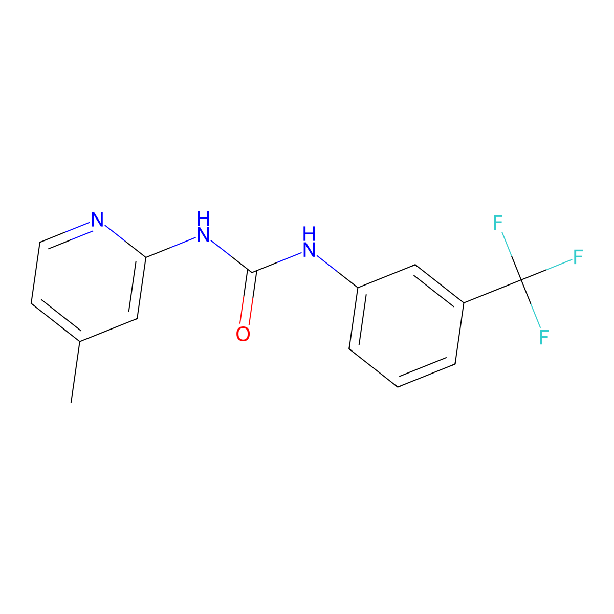 1-(4-Methylpyridin-2-yl)-3-[3-(trifluoromethyl)phenyl]urea molecular structure, CAS 709646-08-2
