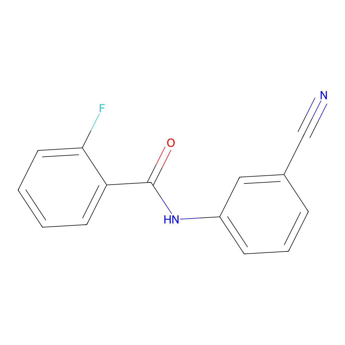 N-(3-cyanophenyl)-2-fluorobenzamide molecular structure, CAS 709647-30-3