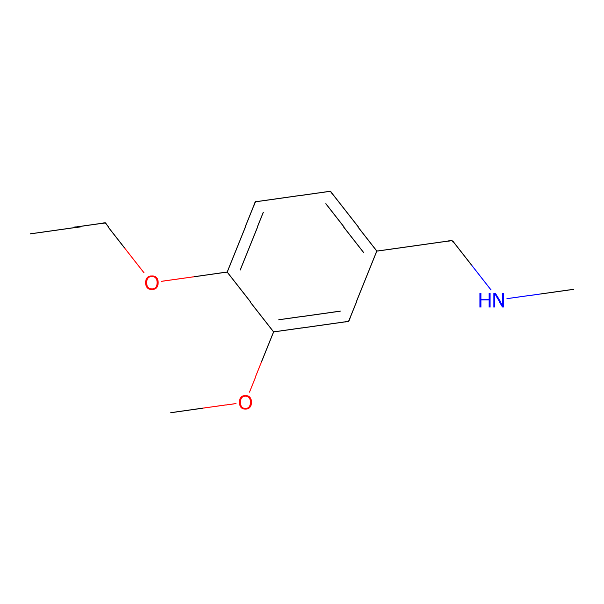 [(4-Ethoxy-3-methoxyphenyl)methyl](methyl)amine molecular structure, CAS 709649-58-1