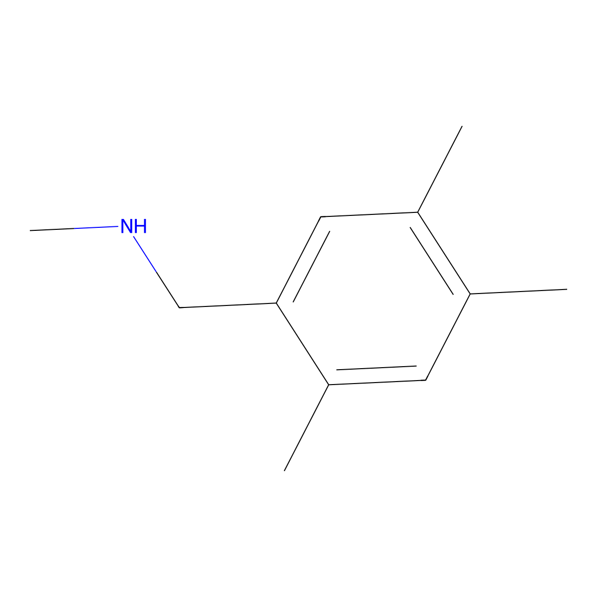 N-methyl-1-(2,4,5-trimethylphenyl)methanamine molecular structure, CAS 709649-60-5