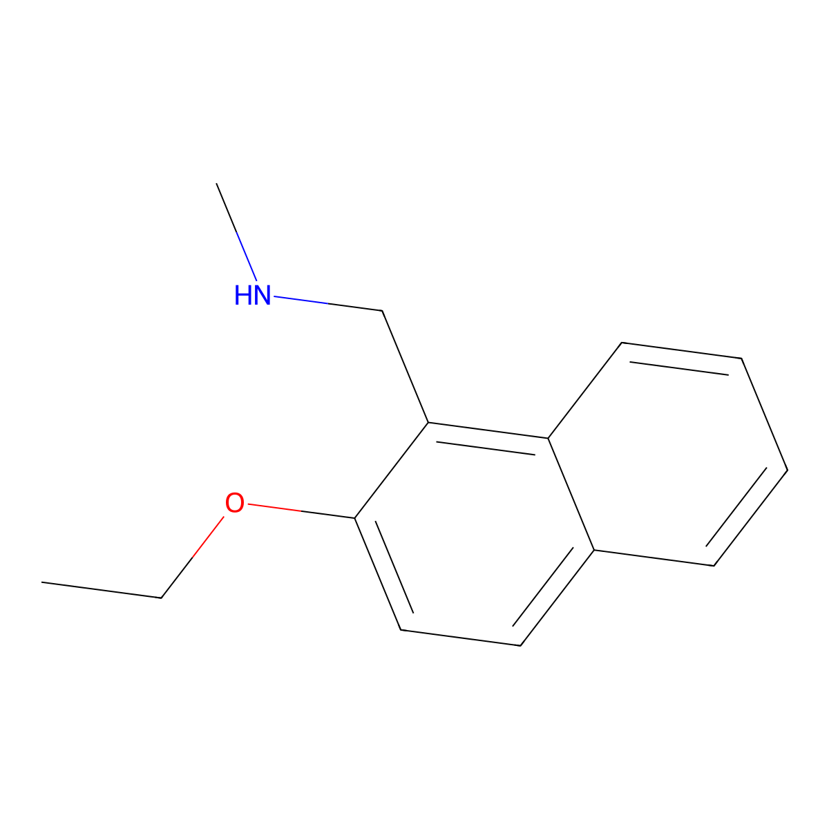 1-(2-ethoxynaphthalen-1-yl)-N-methylmethanamine molecular structure, CAS 709649-62-7
