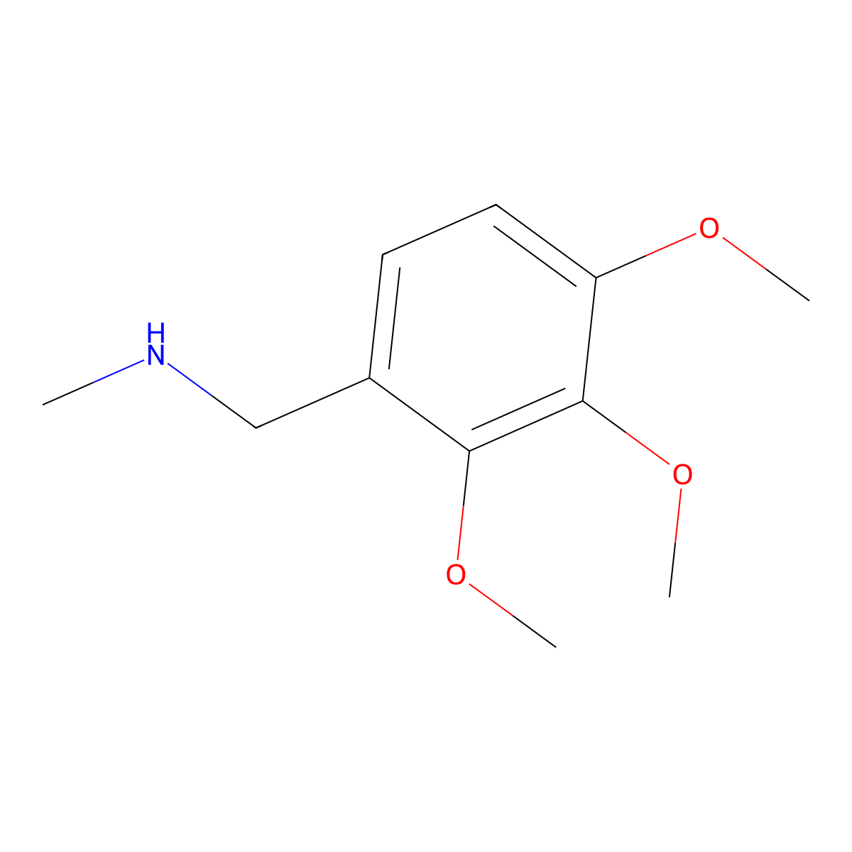 Methyl[(2,3,4-trimethoxyphenyl)methyl]amine molecular structure, CAS 709649-63-8
