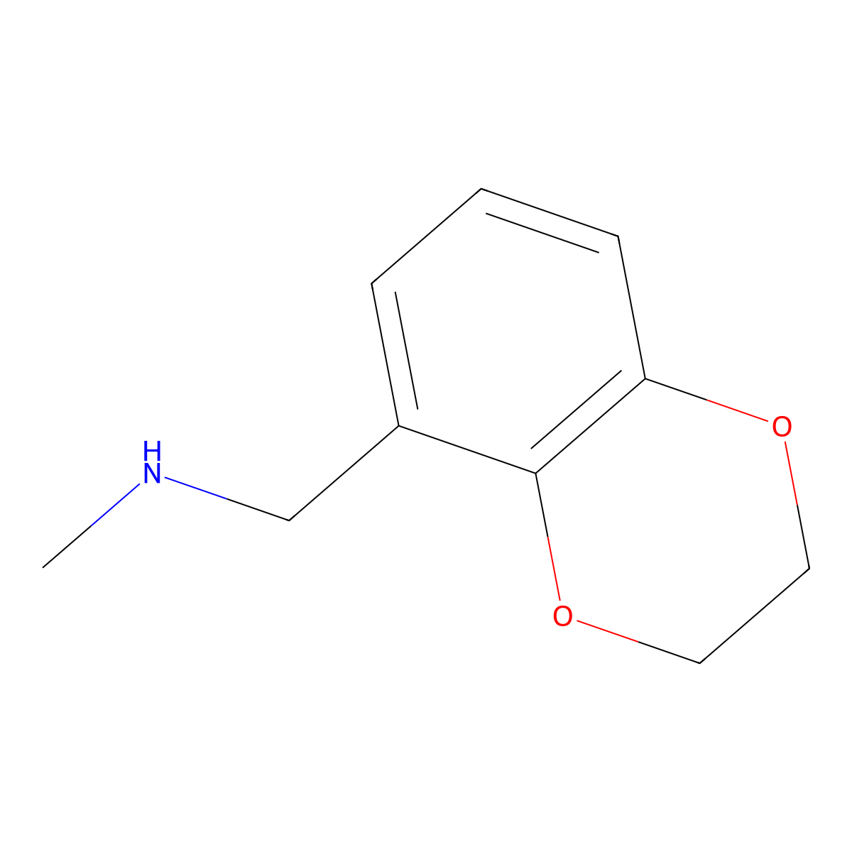 1-(2,3-Dihydrobenzo[b][1,4]dioxin-5-yl)-N-methylmethanamine molecular structure, CAS 709649-64-9