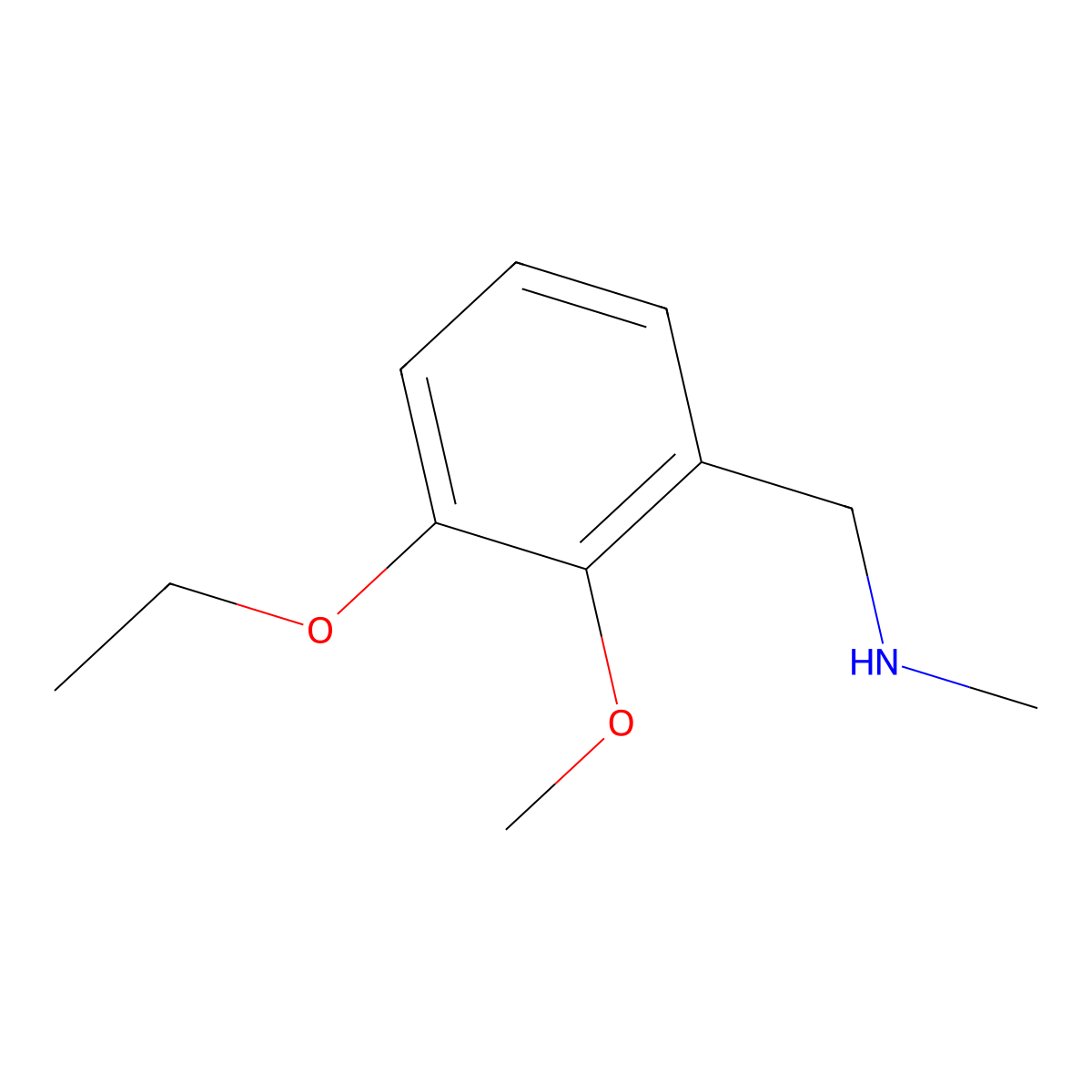 1-(3-ethoxy-2-methoxyphenyl)-N-methylmethanamine molecular structure, CAS 709649-67-2