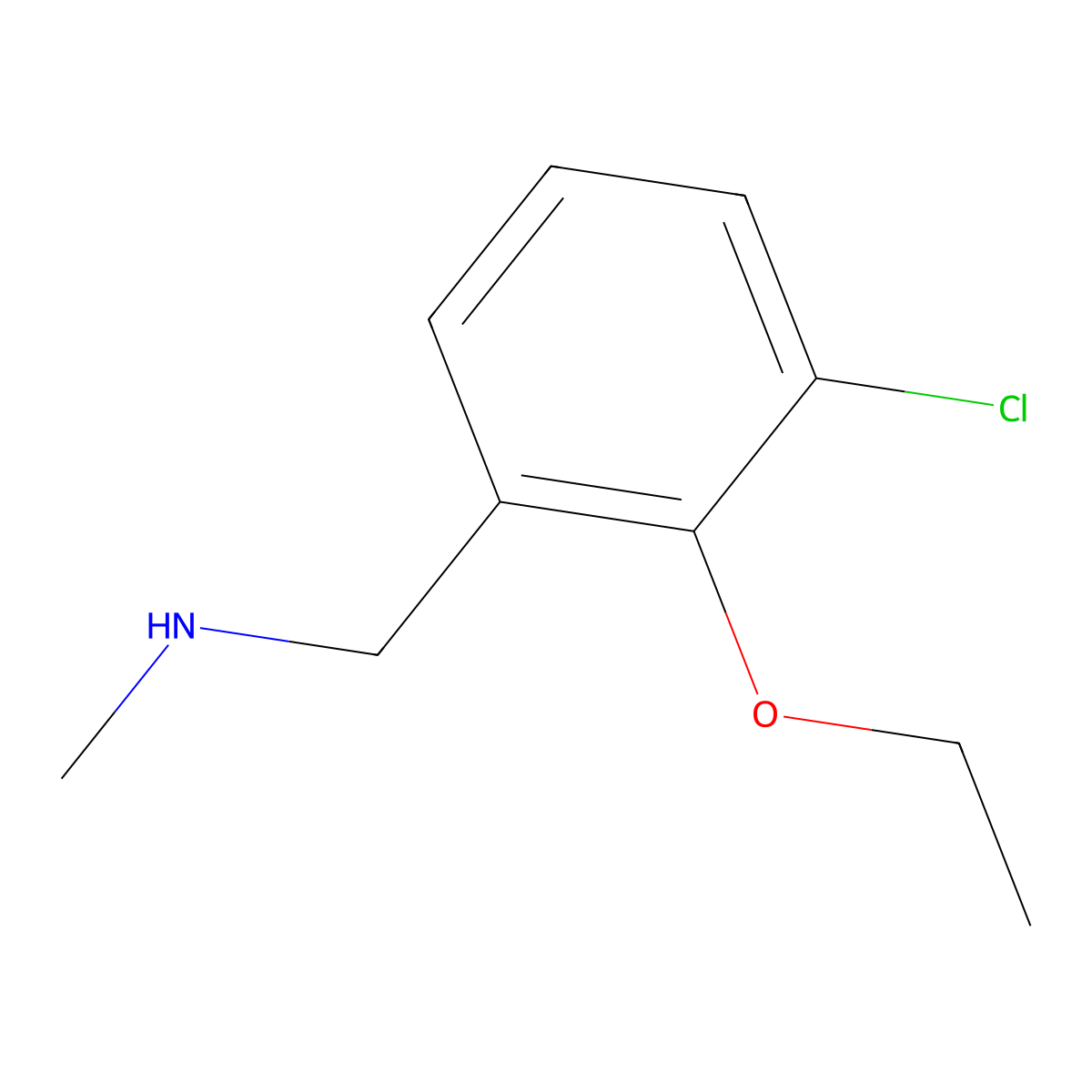 [(3-Chloro-2-ethoxyphenyl)methyl](methyl)amine molecular structure, CAS 709649-69-4