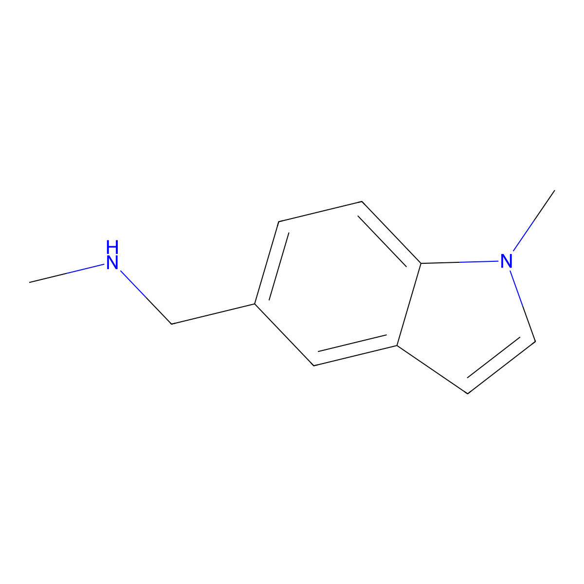 n-Methyl-1-(1-methyl-1h-indol-5-yl)methanamine molecular structure, CAS 709649-73-0