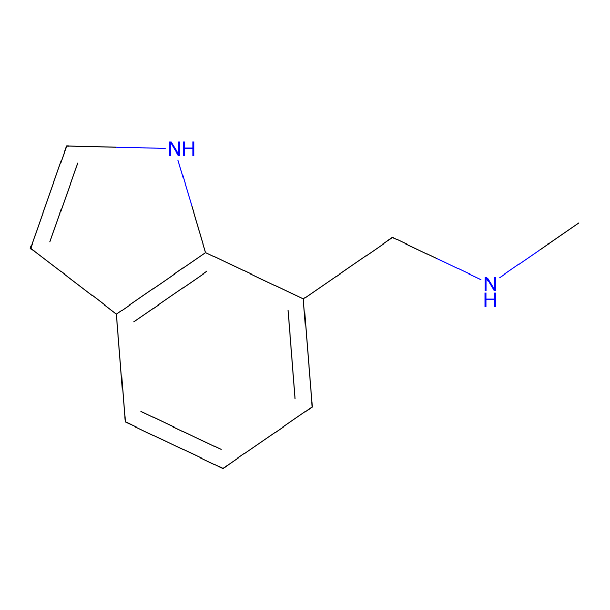 (1H-indol-7-ylmethyl)(methyl)amine molecular structure, CAS 709649-74-1