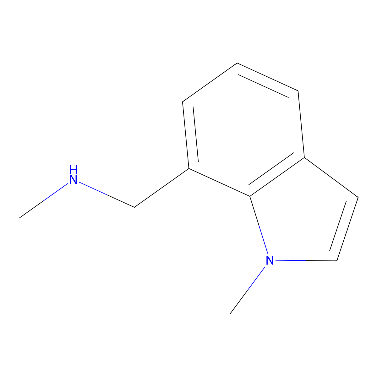 N-Methyl-1-(1-methyl-1H-indol-7-yl)methanamine molecular structure, CAS 709649-75-2
