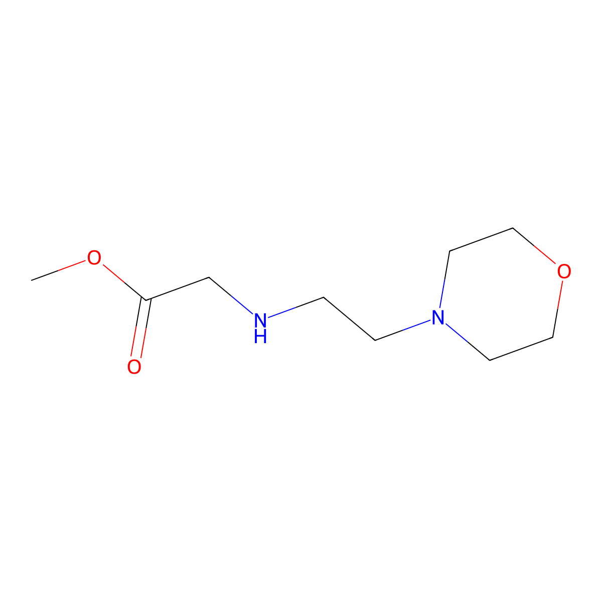 Methyl 2-{[2-(morpholin-4-yl)ethyl]amino}acetate molecular structure, CAS 709649-99-0