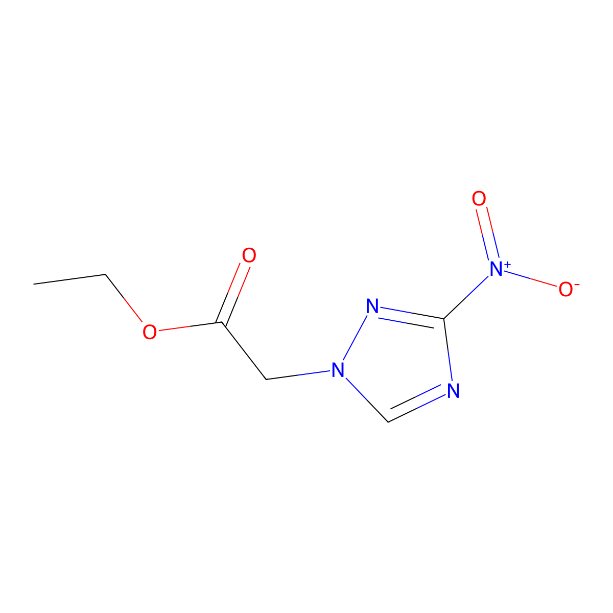ethyl (3-nitro-1H-1,2,4-triazol-1-yl)acetate molecular structure, CAS 70965-24-1