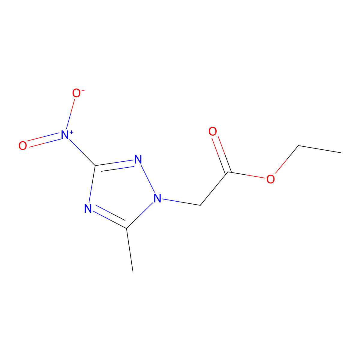 1H-1,2,4-Triazole-1-acetic acid, 5-methyl-3-nitro-, ethyl ester molecular structure, CAS 70965-27-4