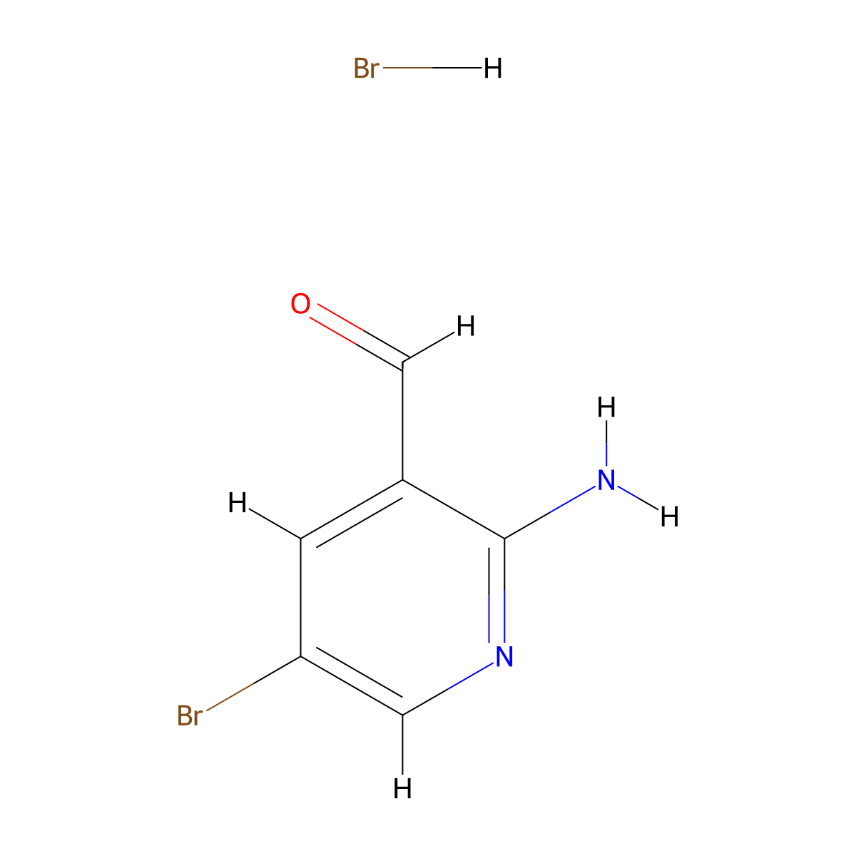 2-Amino-5-bromonicotinaldehyde hydrobromide molecular structure, CAS 709650-48-6