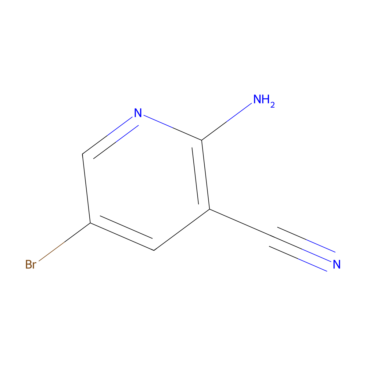 2-Amino-5-bromopyridine-3-carbonitrile molecular structure, CAS 709652-82-4