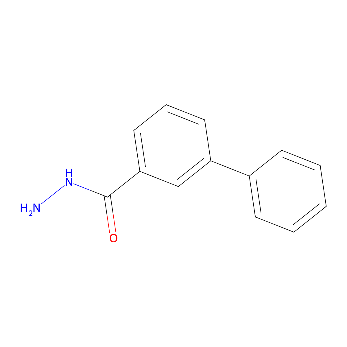 [1,1'-Biphenyl]-3-carbohydrazide molecular structure, CAS 709653-55-4