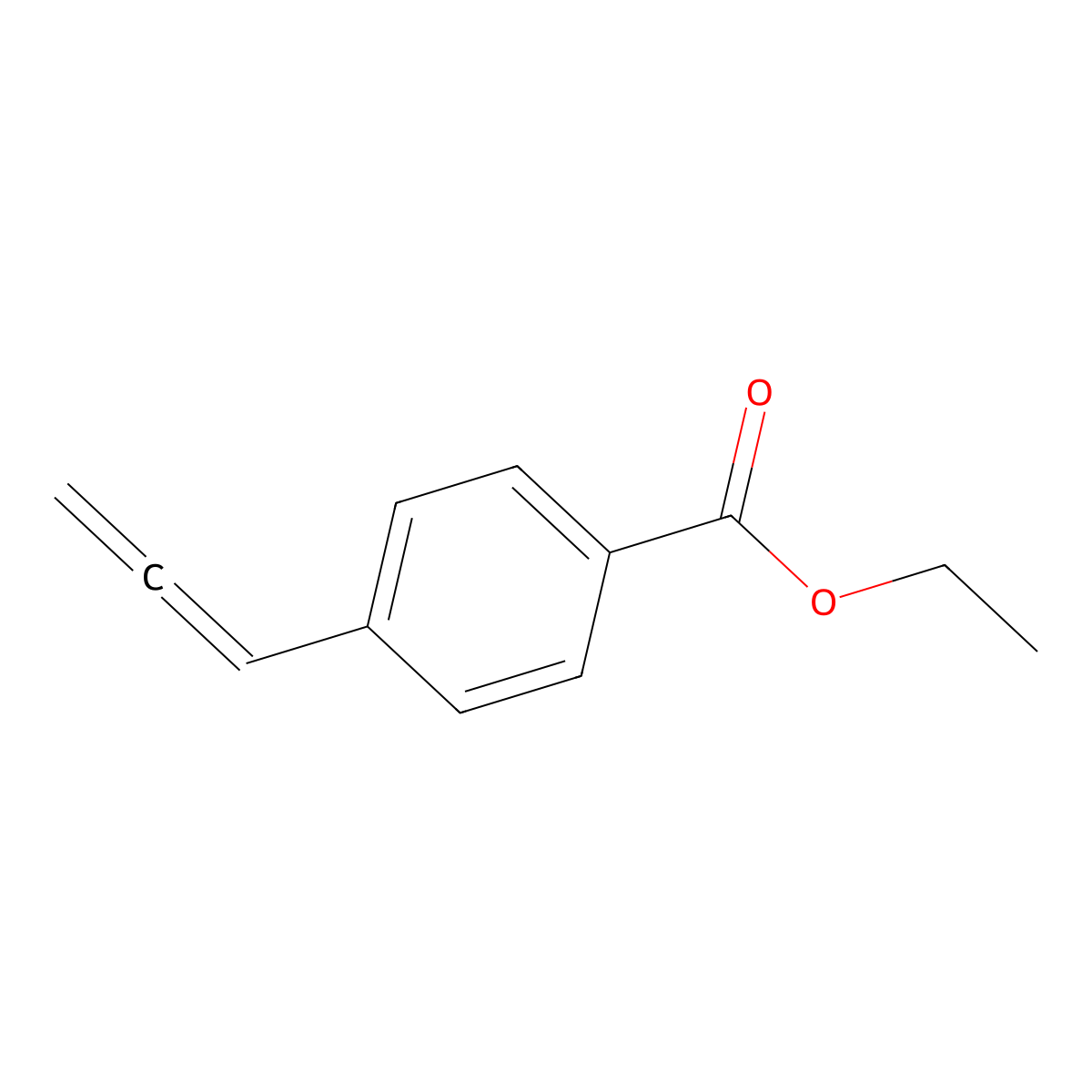 Benzoic acid, 4-(1,2-propadienyl)-, ethyl ester molecular structure, CAS 709665-45-2