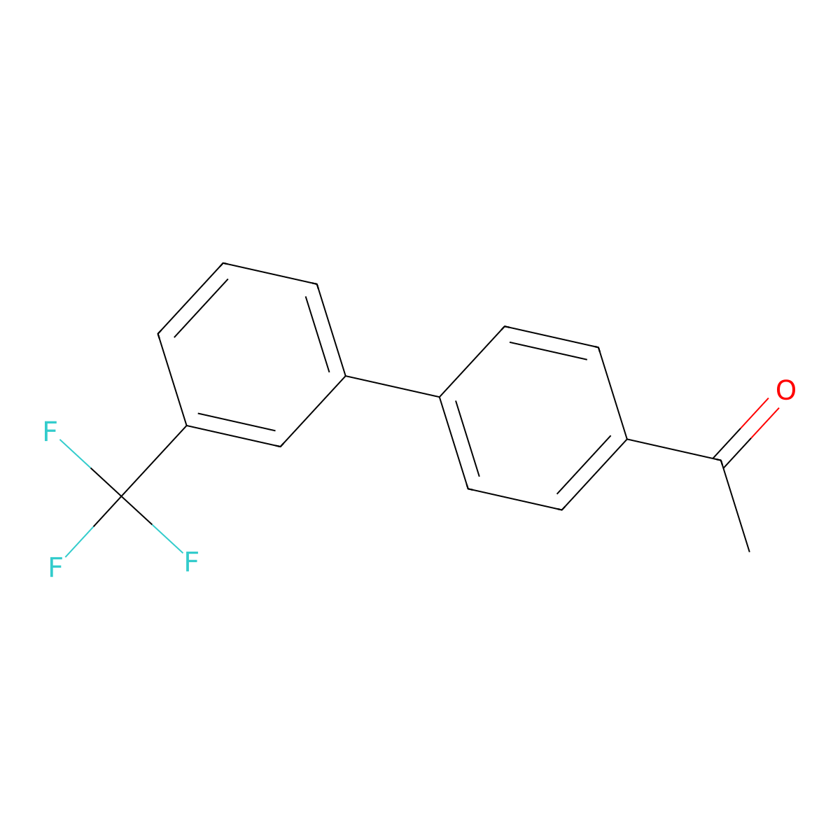 4-Acetyl-3'-(trifluoromethyl)biphenyl molecular structure, CAS 709667-96-9