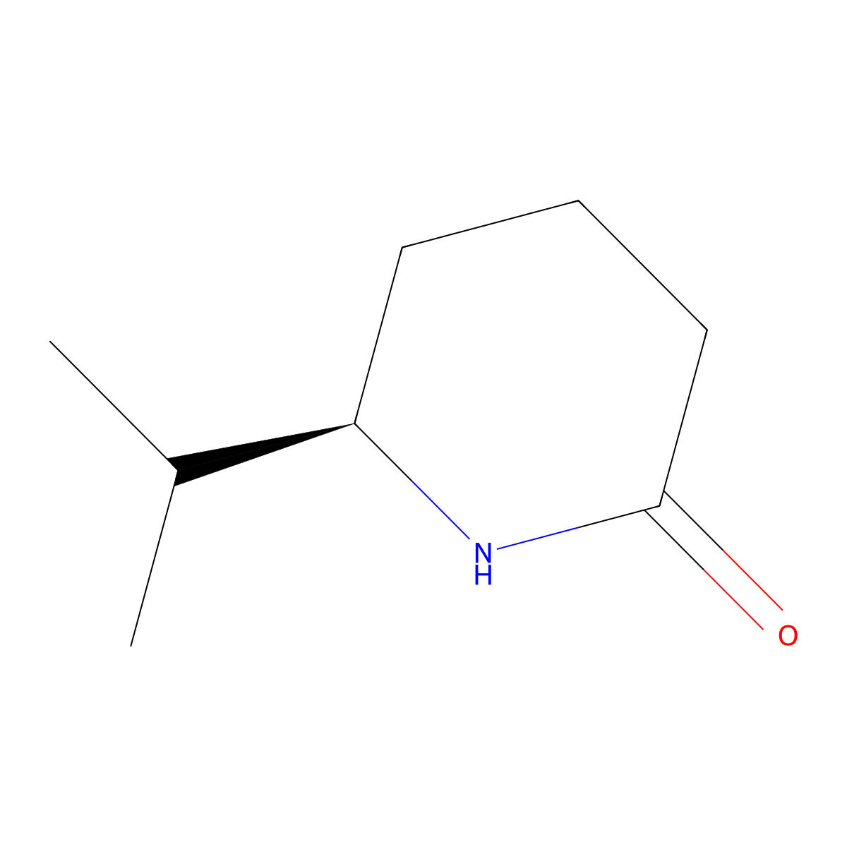 (6R)-6-propan-2-ylpiperidin-2-one molecular structure, CAS 709669-86-3
