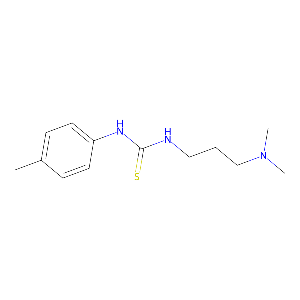1-[3-(Dimethylamino)propyl]-3-(4-methylphenyl)thiourea molecular structure, CAS 70970-54-6
