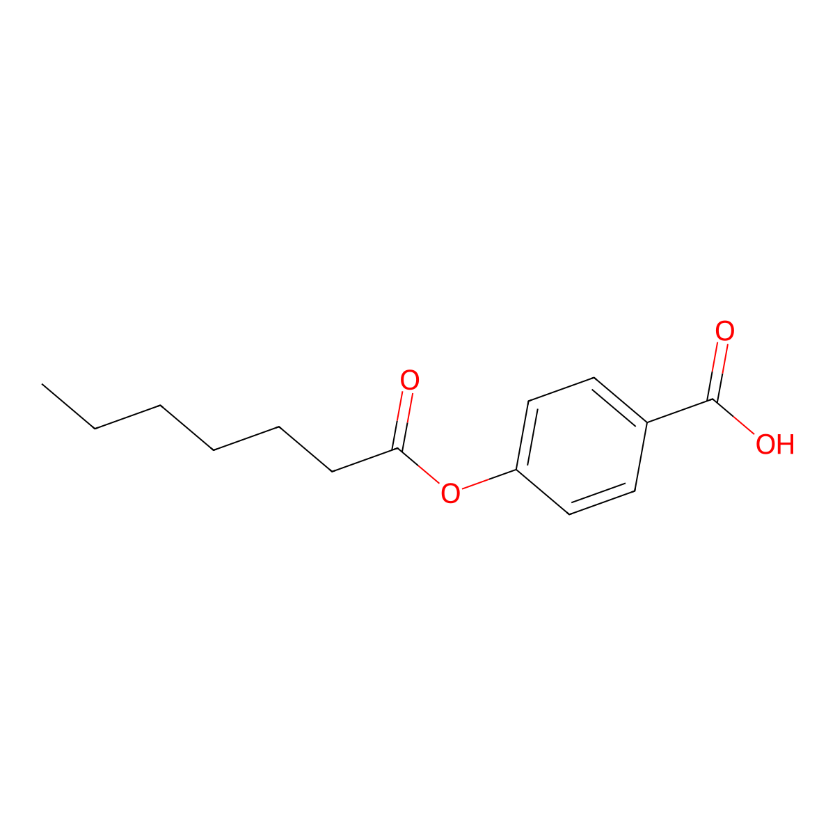 4-(Heptanoyloxy)benzoic acid molecular structure, CAS 70973-86-3