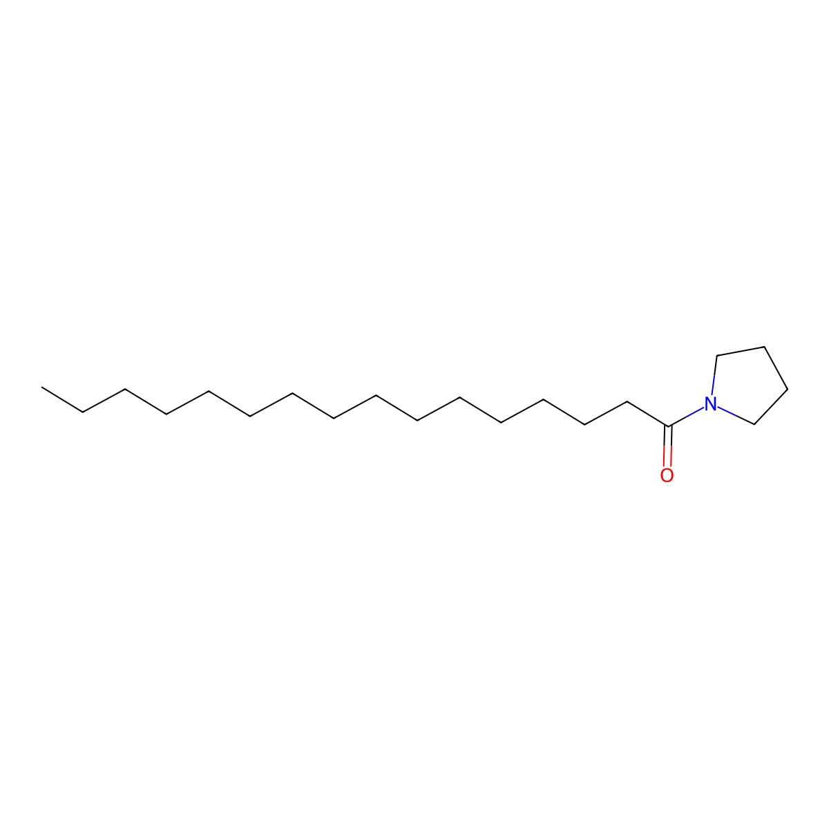 1-(1-Pyrrolidinyl)-1-hexadecanone molecular structure, CAS 70974-48-0