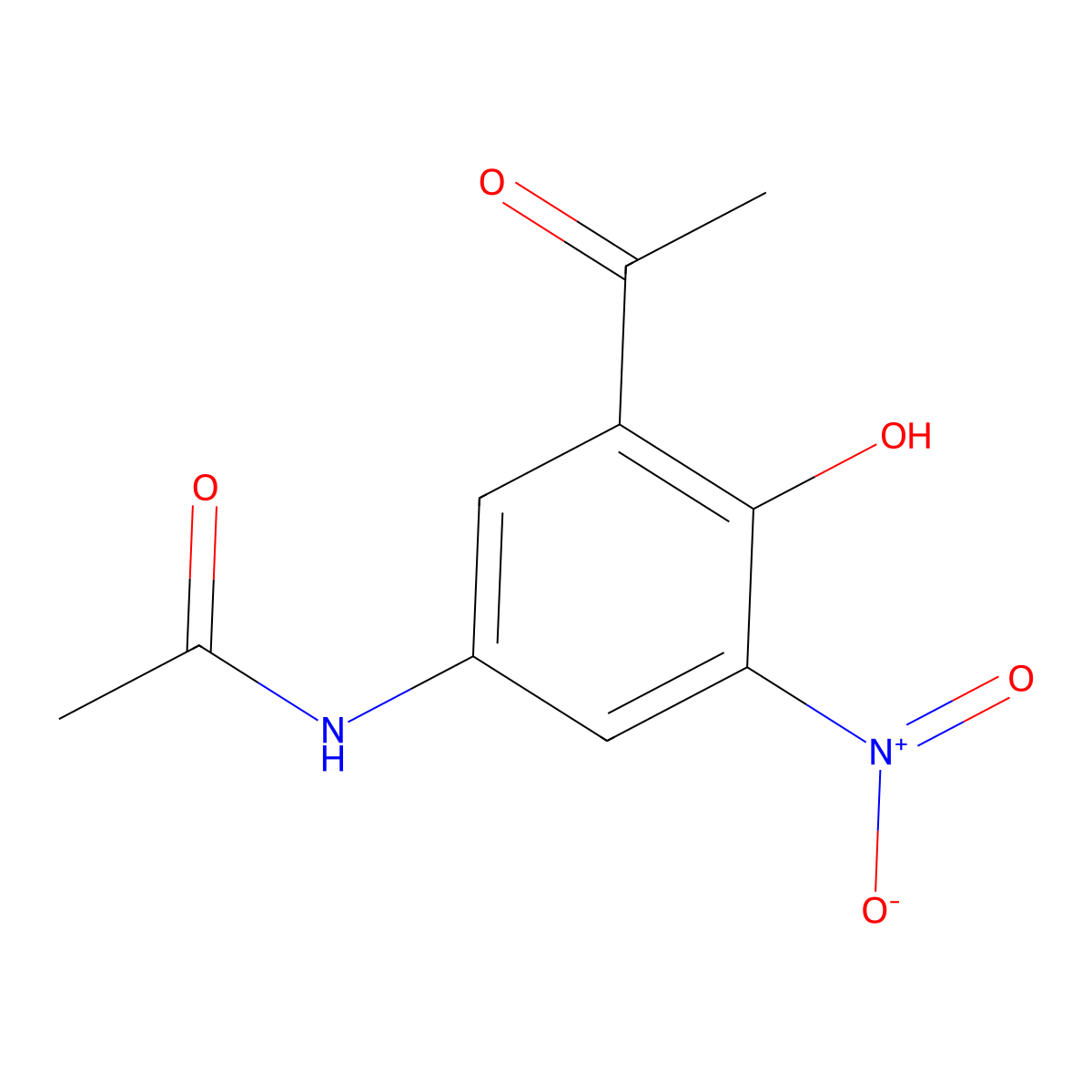 N-(3-acetyl-4-hydroxy-5-nitrophenyl)acetamide molecular structure, CAS 70978-41-5