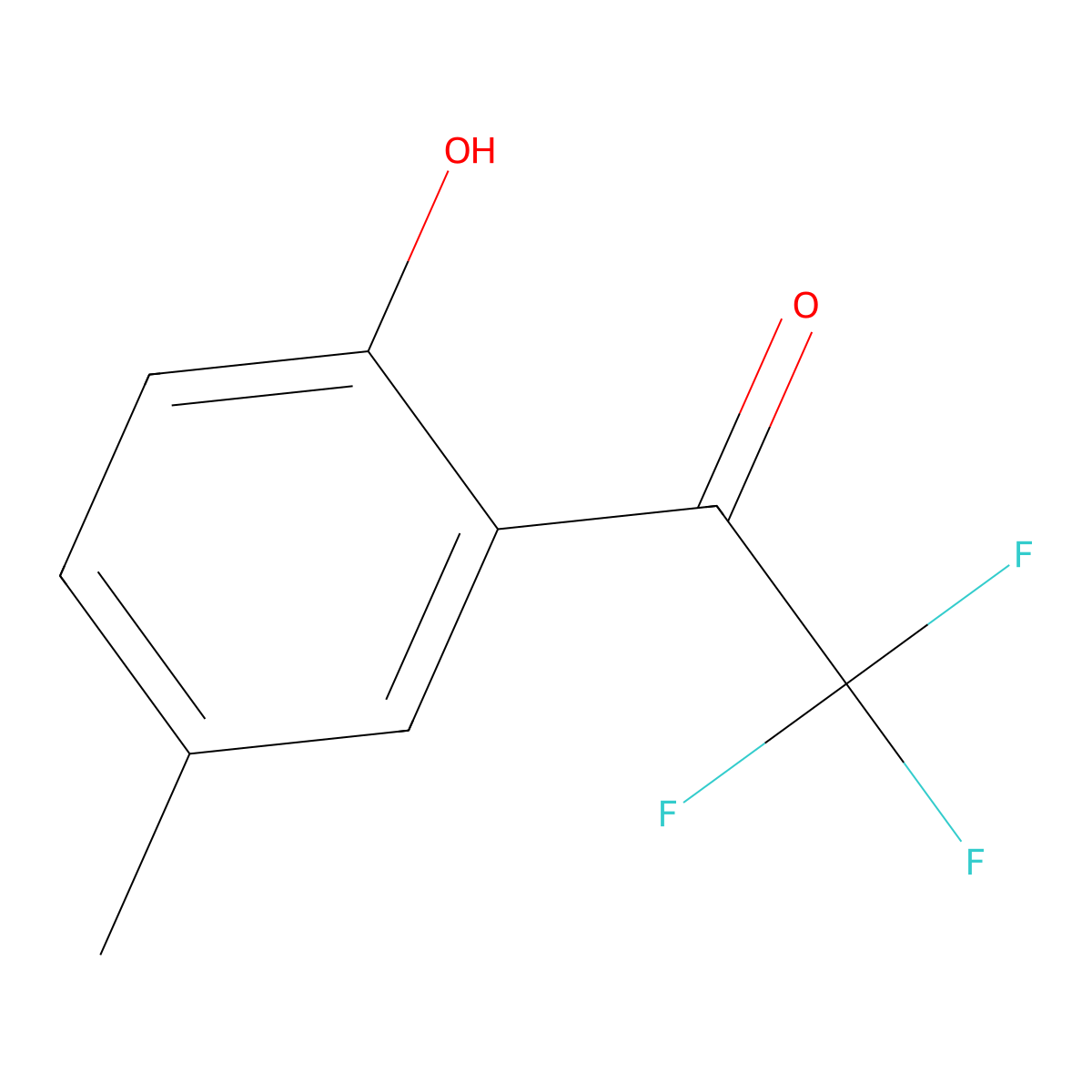 2,2,2-Trifluoro-1-(2-hydroxy-5-methylphenyl)ethan-1-one molecular structure, CAS 70978-57-3