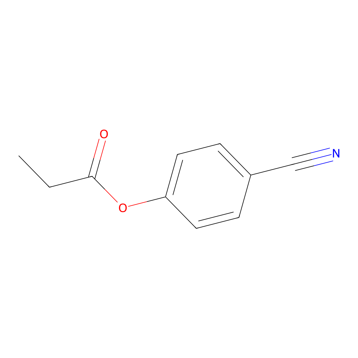 4-(1-Oxopropoxy)benzonitrile molecular structure, CAS 70978-62-0