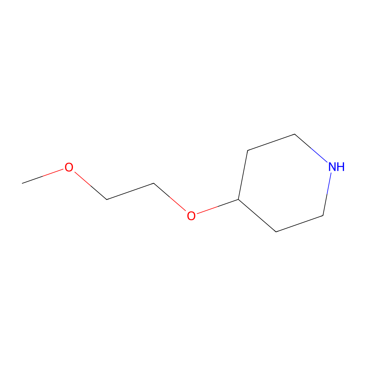 4-(2-Methoxyethoxy)piperidine molecular structure, CAS 70978-88-0