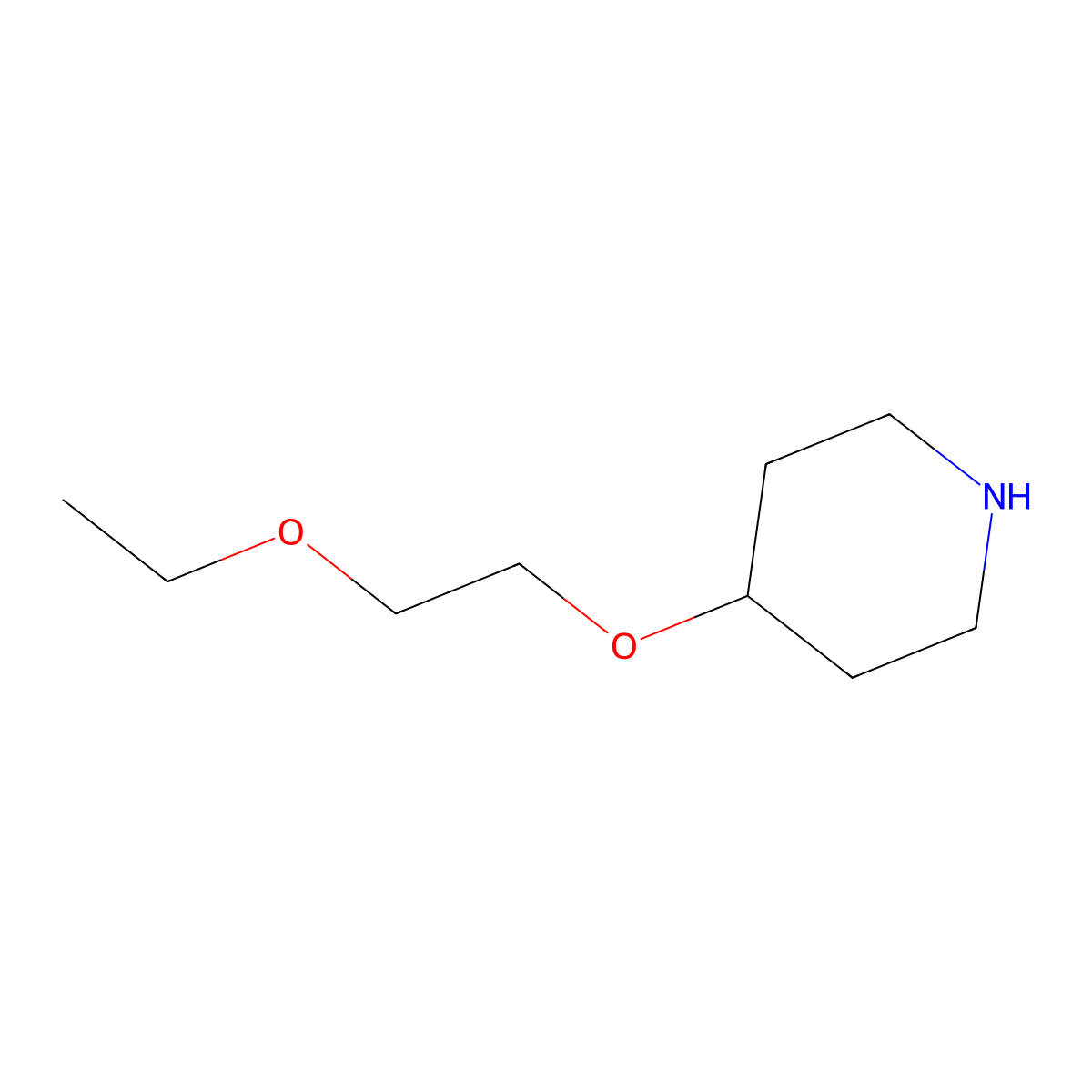 4-(2-Ethoxyethoxy)piperidine molecular structure, CAS 70978-93-7