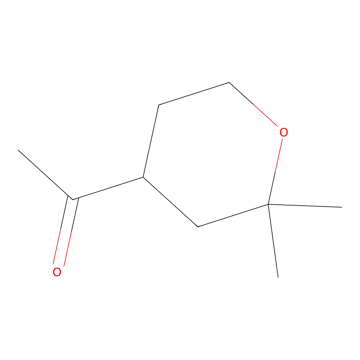 1-(2,2-Dimethyltetrahydro-2H-pyran-4-yl)ethan-1-one molecular structure, CAS 70986-52-6